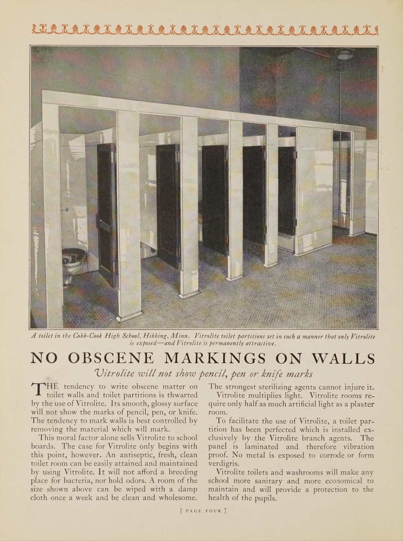 Structured Glass for Restroom Stalls