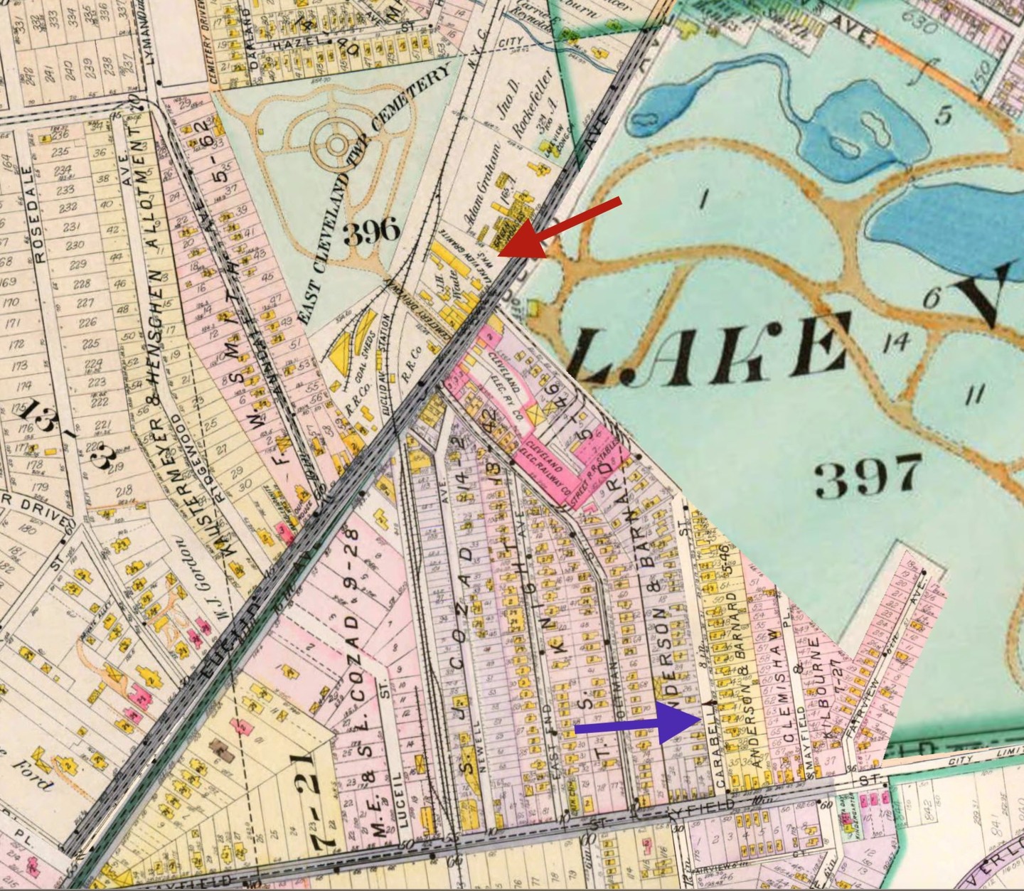 1898 Street Map of Little Italy