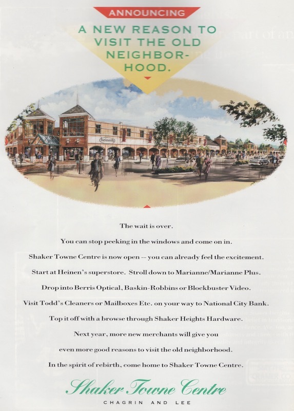 Shaker Towne Center Advertisement, 1993