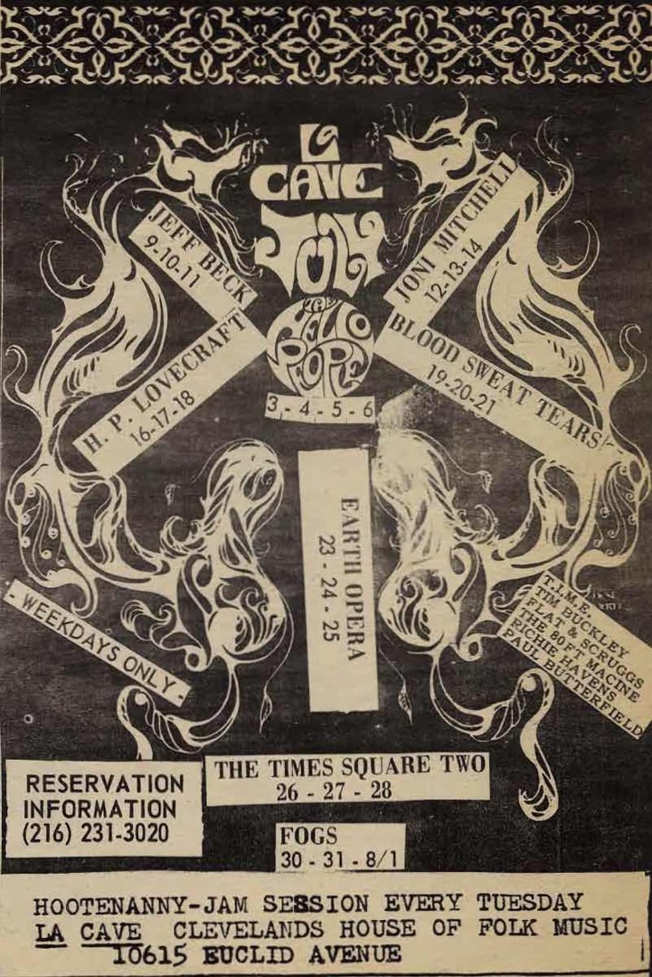 July 1968 Shows at La Cave