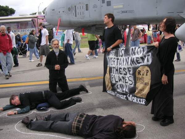 Catholic Worker Airshow Protest