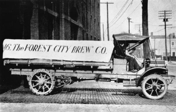 An early truck from Forest City Brewing Co