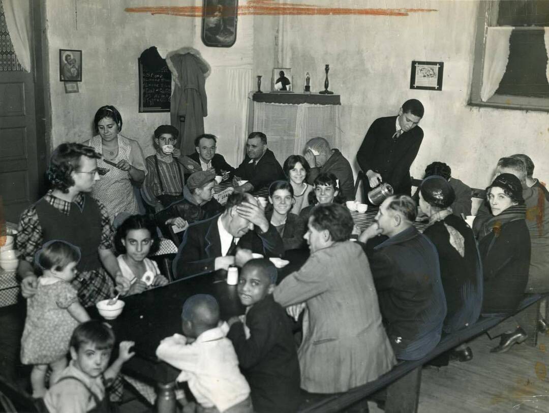 Catholic Workers inside the Blessed Martin De Porres House of Hospitality