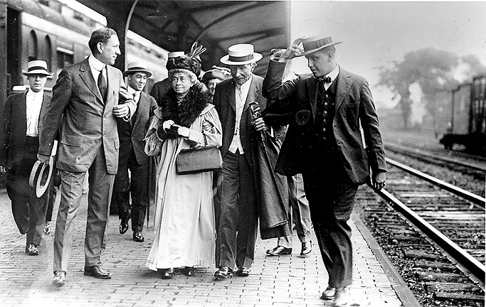 Rockefeller at Coit Road Station, East Cleveland in 1912