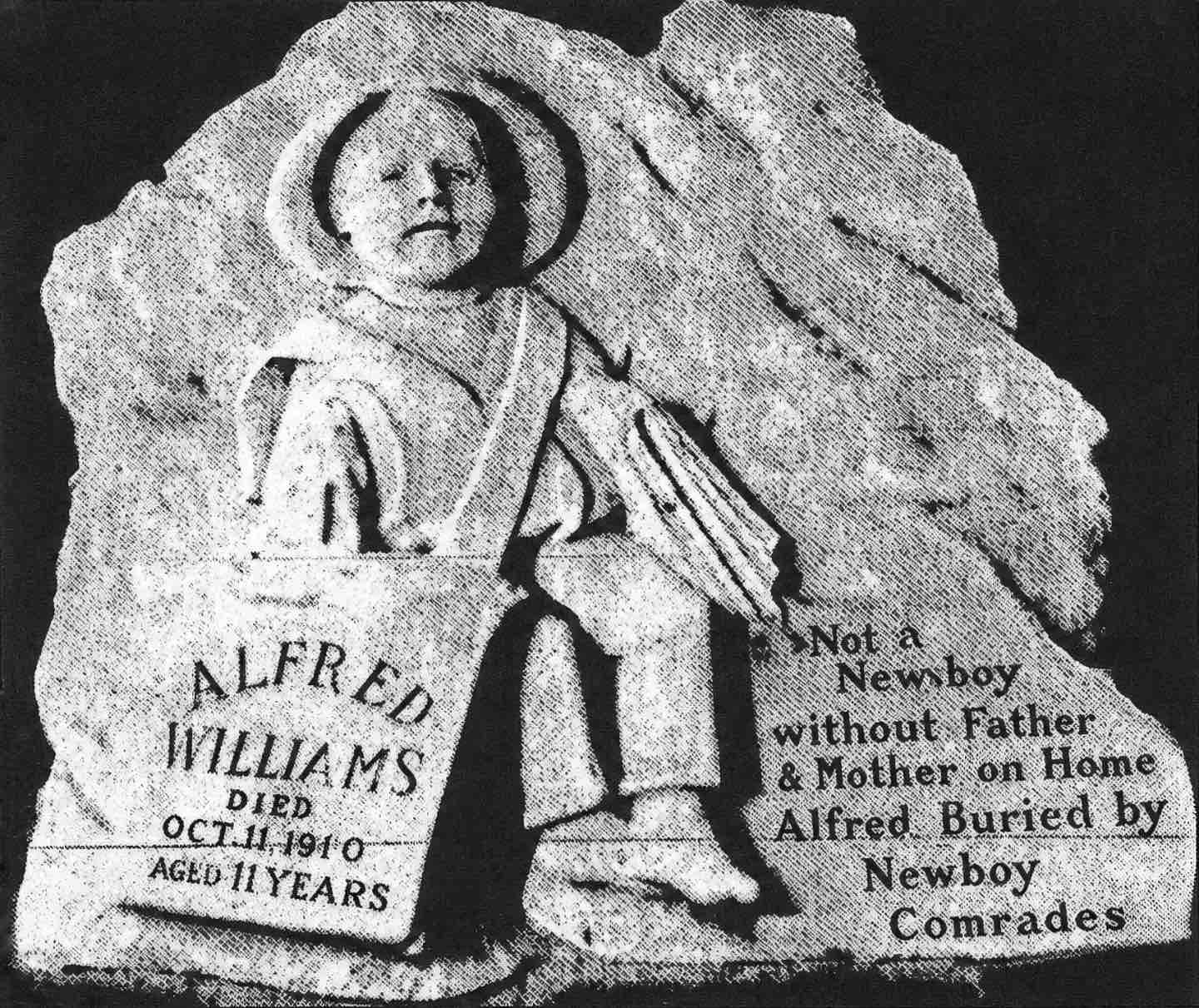 Newsboy Grave Monument, Erie Street Cemetery