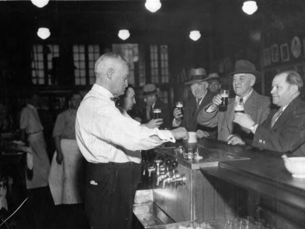 Otto Moser at His Bar