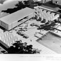 Plan for Longwood Community Center and Pool, 1957