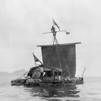 The Kon-Tiki raft.