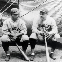 Gehrig and Ruth at League Park, 1927