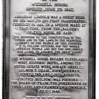 Weddel House Plaque